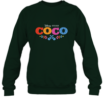 Load image into Gallery viewer, Disney Pixar Coco Movie Logo Colorful Crewneck Sweatshirt
