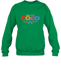 Load image into Gallery viewer, Disney Pixar Coco Movie Logo Colorful Crewneck Sweatshirt
