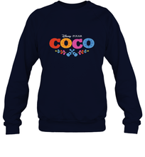 Load image into Gallery viewer, Disney Pixar Coco Movie Logo Colorful Crewneck Sweatshirt
