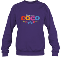 Load image into Gallery viewer, Disney Pixar Coco Movie Logo Colorful Crewneck Sweatshirt
