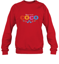 Load image into Gallery viewer, Disney Pixar Coco Movie Logo Colorful Crewneck Sweatshirt
