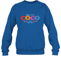 Load image into Gallery viewer, Disney Pixar Coco Movie Logo Colorful Crewneck Sweatshirt
