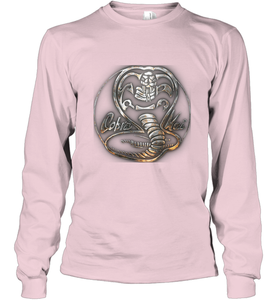 Cobra Kai Rusted Steel Snake Logo Long Sleeve T-Shirt