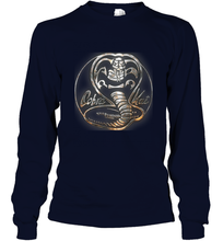 Load image into Gallery viewer, Cobra Kai Rusted Steel Snake Logo Long Sleeve T-Shirt
