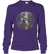 Load image into Gallery viewer, Cobra Kai Rusted Steel Snake Logo Long Sleeve T-Shirt
