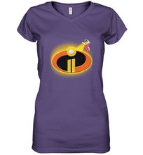 Load image into Gallery viewer, Disney Pixar Incredibles 2 Jack Jack Logo Women&#39;s V-Neck T-Shirt
