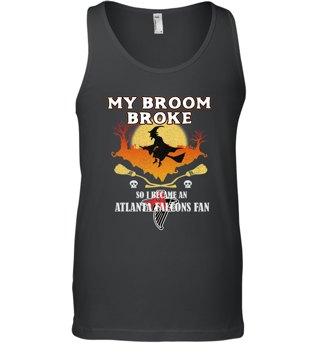 Broom Broke So I Became An Atlanta Falcons Fan  NFL Halloween Costume Men's Tank Top