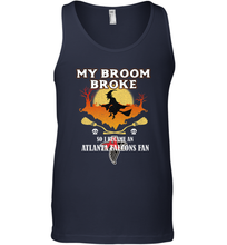 Load image into Gallery viewer, Broom Broke So I Became An Atlanta Falcons Fan  NFL Halloween Costume Men&#39;s Tank Top
