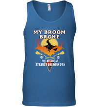 Load image into Gallery viewer, Broom Broke So I Became An Atlanta Falcons Fan  NFL Halloween Costume Men&#39;s Tank Top
