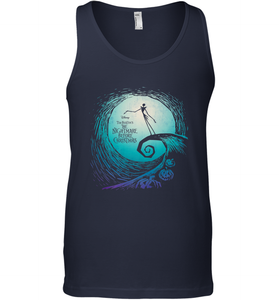 Disney Nightmare Before Christmas Jack Movie Logo Men's Tank Top