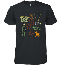 Load image into Gallery viewer, Disney Pixar Toy Story Howdy Partner Woody Shapes Men&#39;s Premium T-Shirt
