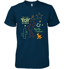 Load image into Gallery viewer, Disney Pixar Toy Story Howdy Partner Woody Shapes Men&#39;s Premium T-Shirt
