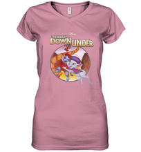 Load image into Gallery viewer, Disney The Rescuers Down Under Circle Movie Logo Women's V-Neck T-Shirt
