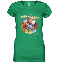 Load image into Gallery viewer, Disney The Rescuers Down Under Circle Movie Logo Women's V-Neck T-Shirt
