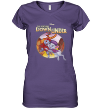Load image into Gallery viewer, Disney The Rescuers Down Under Circle Movie Logo Women's V-Neck T-Shirt
