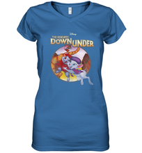 Load image into Gallery viewer, Disney The Rescuers Down Under Circle Movie Logo Women's V-Neck T-Shirt
