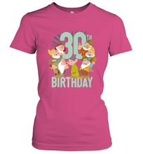 Load image into Gallery viewer, Disney Snow White Dwarfs Group Shot 30th Birthday Women's T-Shirt
