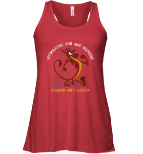 Disney Mulan Mushu Dragon Not Lizard Portrait Women's Racerback Tank