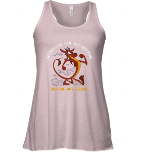 Disney Mulan Mushu Dragon Not Lizard Portrait Women's Racerback Tank