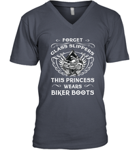 Load image into Gallery viewer, Forget glass slippers this princess wears biker boots Men's V-Neck
