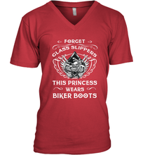Load image into Gallery viewer, Forget glass slippers this princess wears biker boots Men's V-Neck
