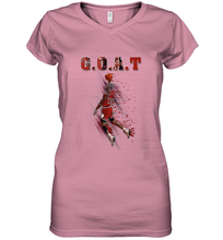 Load image into Gallery viewer, Basketball  Chicago Jordan G.O.A.T. Dunk Women&#39;s V-Neck T-Shirt
