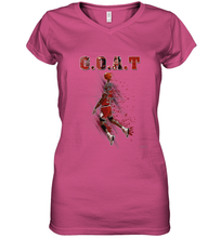 Load image into Gallery viewer, Basketball  Chicago Jordan G.O.A.T. Dunk Women&#39;s V-Neck T-Shirt
