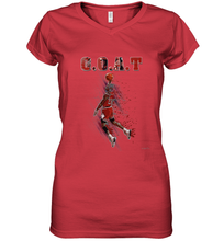 Load image into Gallery viewer, Basketball  Chicago Jordan G.O.A.T. Dunk Women&#39;s V-Neck T-Shirt
