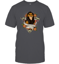 Load image into Gallery viewer, Disney Lion King Scar and Hyenas I&#39;m Surrounded By Idiots Men&#39;s T-Shirt
