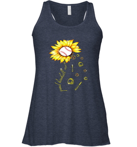 Baseball Proud Sunflower Women's Racerback Tank