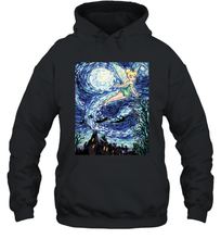 Load image into Gallery viewer, Disney Peter Pan Tinker Bell Starry Night Portrait Hooded Sweatshirt
