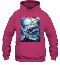 Load image into Gallery viewer, Disney Peter Pan Tinker Bell Starry Night Portrait Hooded Sweatshirt
