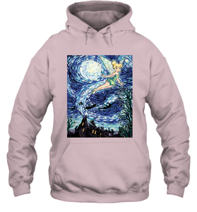 Disney Peter Pan Tinker Bell Starry Night Portrait Hooded Sweatshirt