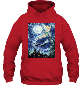 Disney Peter Pan Tinker Bell Starry Night Portrait Hooded Sweatshirt