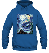 Load image into Gallery viewer, Disney Peter Pan Tinker Bell Starry Night Portrait Hooded Sweatshirt
