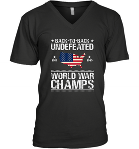 Back To Back Undefeated World War Champs Gift Men's V-Neck