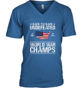 Back To Back Undefeated World War Champs Gift Men's V-Neck