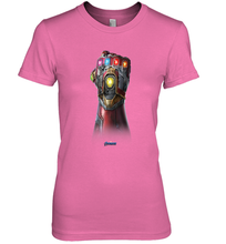 Load image into Gallery viewer, Marvel Avengers Endgame Infinity Stone Gauntlet Color Logo Women's Premium T-Shirt
