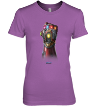 Load image into Gallery viewer, Marvel Avengers Endgame Infinity Stone Gauntlet Color Logo Women's Premium T-Shirt
