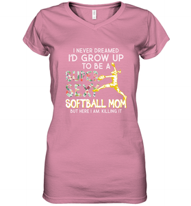 A Super Sexy Softball Mom Women's V-Neck T-Shirt