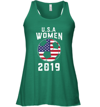 Load image into Gallery viewer, USA United States Women 2019 Soccer US Futbol Women's Racerback Tank
