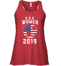 Load image into Gallery viewer, USA United States Women 2019 Soccer US Futbol Women's Racerback Tank
