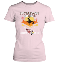 Load image into Gallery viewer, Broom Broke So I Became an Arizona Cardinals Fan  NFL Halloween Costume Women&#39;s T-Shirt
