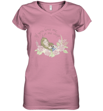 Load image into Gallery viewer, Disney Sleeping Beauty Let Me Sleep Roses Women's V-Neck T-Shirt
