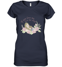 Load image into Gallery viewer, Disney Sleeping Beauty Let Me Sleep Roses Women's V-Neck T-Shirt
