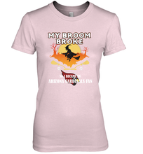 Load image into Gallery viewer, Broom Broke So I Became an Arizona Cardinals Fan  NFL Halloween Costume Women&#39;s Premium T-Shirt
