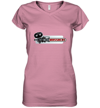 Load image into Gallery viewer, Cinemassacre Modern Chainsaw Logo Women&#39;s V-Neck T-Shirt
