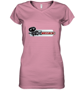 Cinemassacre Modern Chainsaw Logo Women's V-Neck T-Shirt