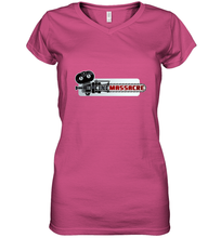 Load image into Gallery viewer, Cinemassacre Modern Chainsaw Logo Women&#39;s V-Neck T-Shirt
