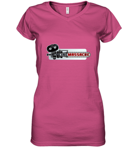 Cinemassacre Modern Chainsaw Logo Women's V-Neck T-Shirt